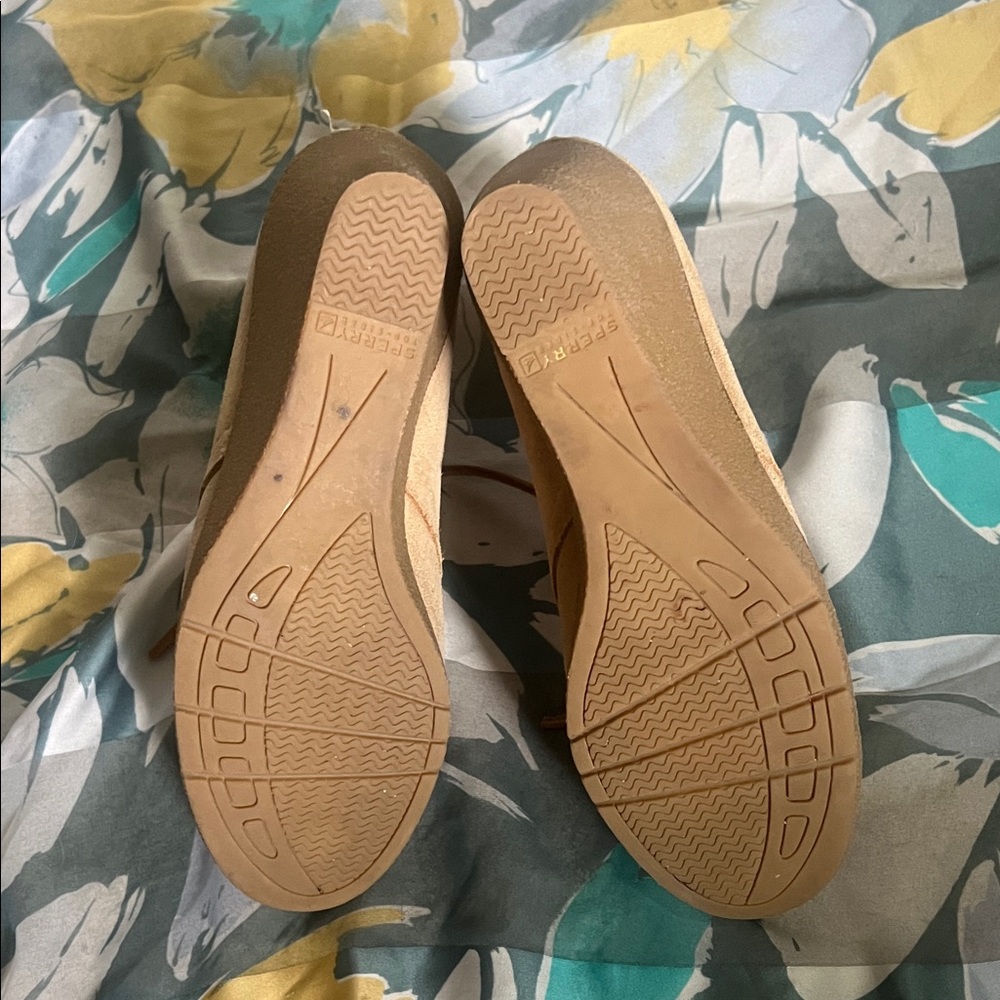 Sperry Topsider Harlow Wedge Suede Ankle Boots SZ 7 - Picture 5 of 5
